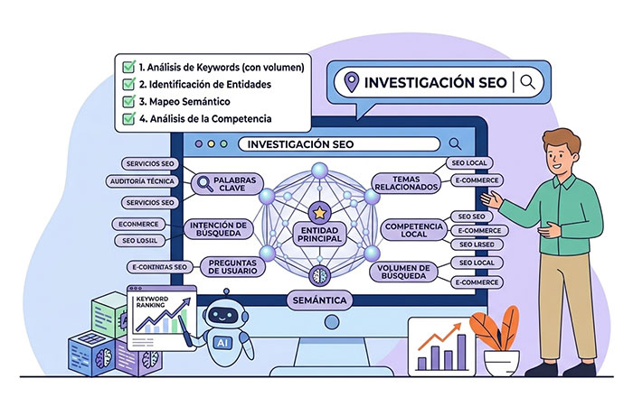 Investigación de Palabras Clave y Entidades Semánticas